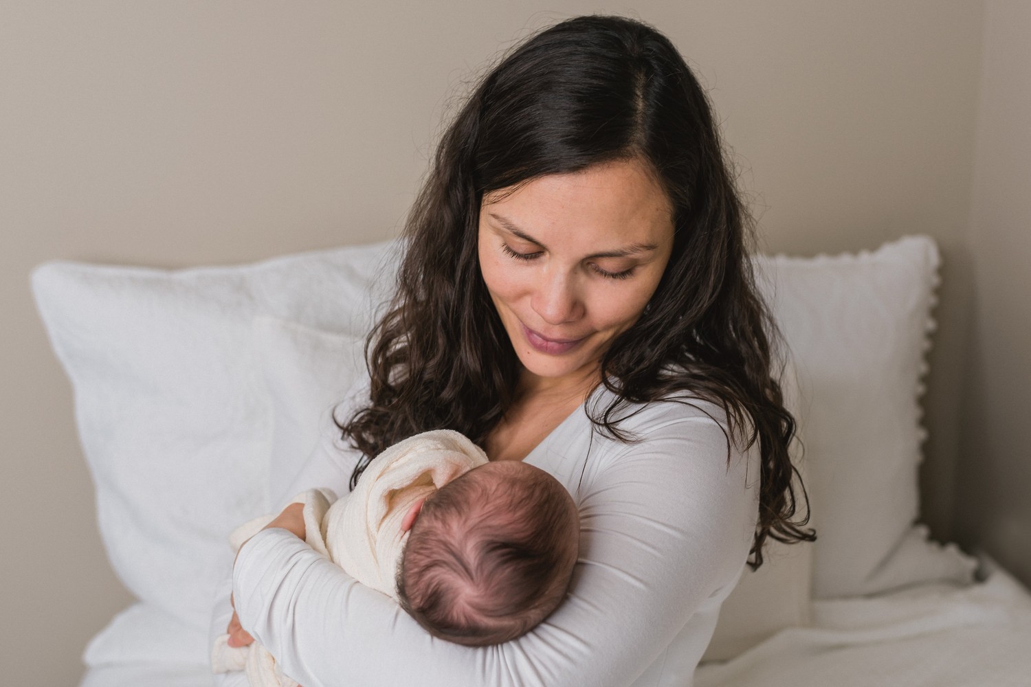 Glenda holding her baby